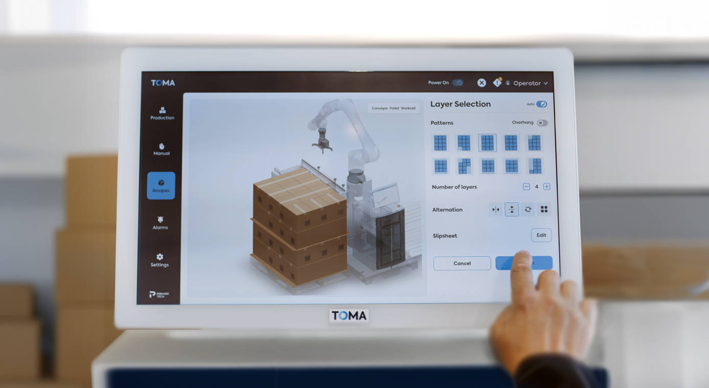 TOMA MOVN intuitive user interface being used by an operator