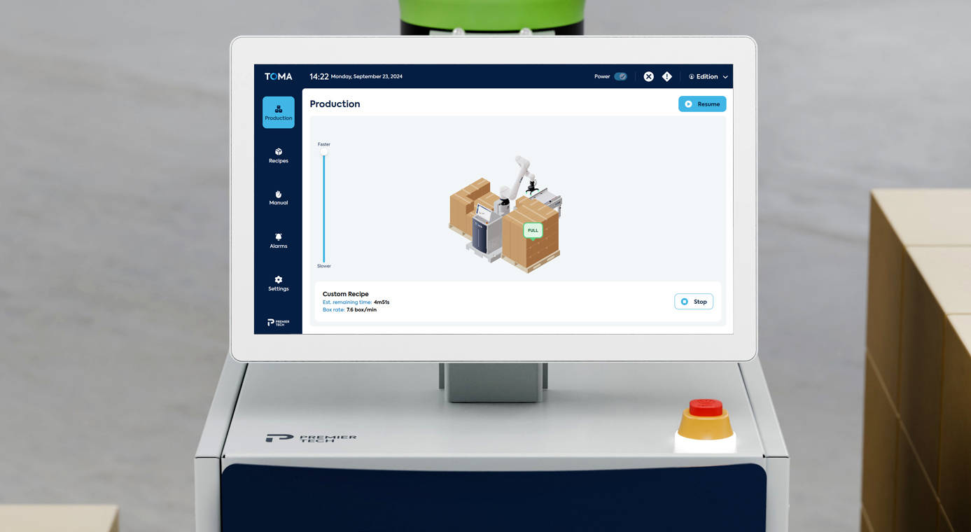 MOVN interface on a TOMA equipment