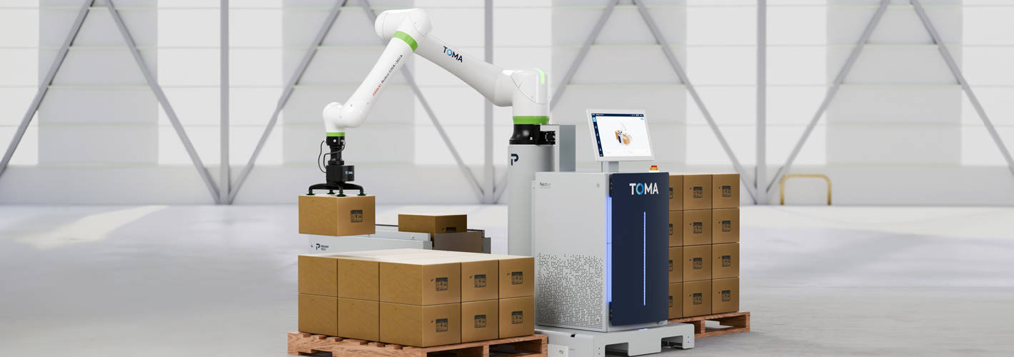 TOMA palletizer 3D render