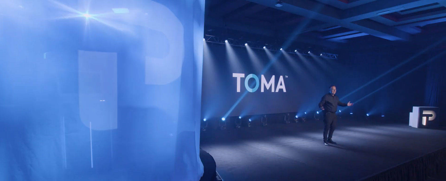 Simon Roy at the TOMA launch event before the unveiling